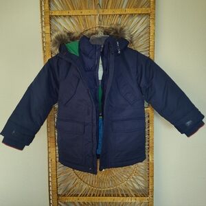 MINI BODEN Cosy Waterproof Coat Parka in Navy 4/5 Years